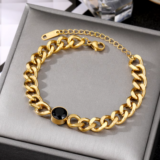 Pulsera corona negra - Black Crown