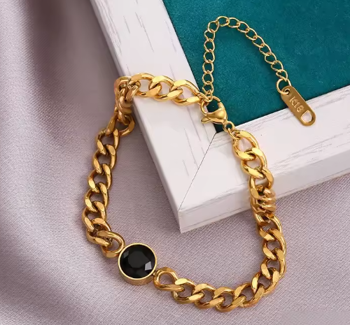 Pulsera corona negra - Black Crown